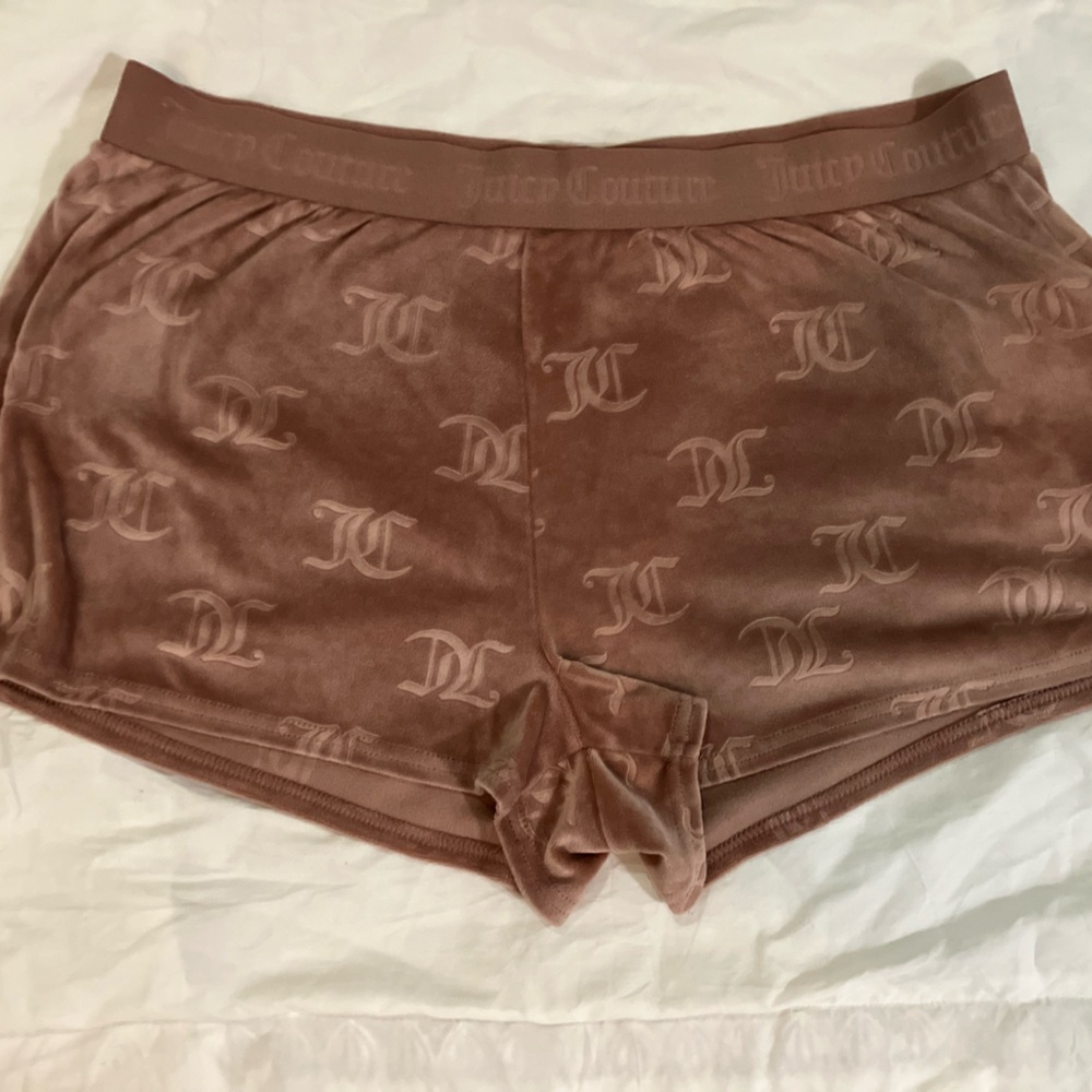 Juicy Couture Tan Velour Lounge Shorts NWOT